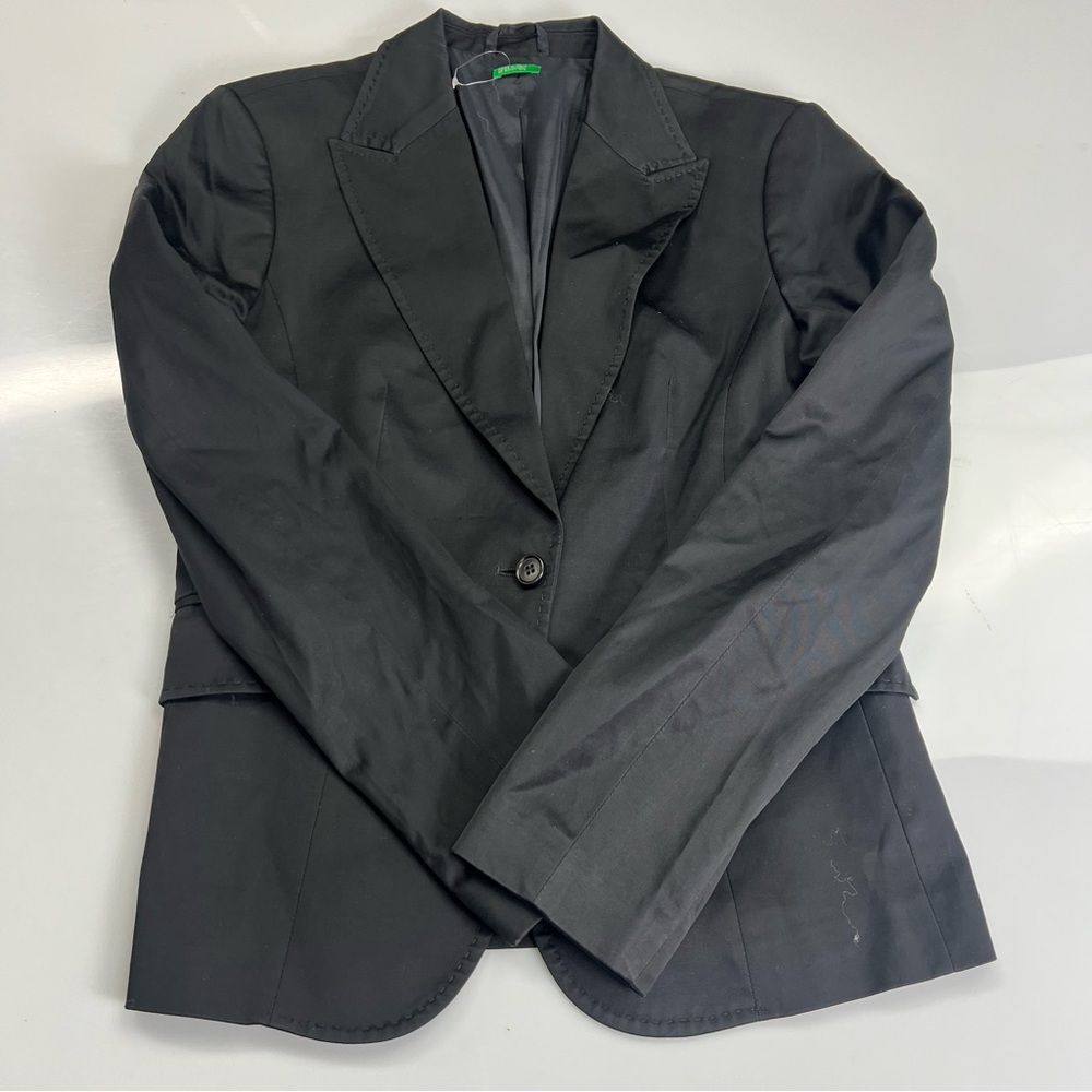 United Colors of Benetton women’s black blazer trouser set 44 L8-36 - Picture 6 of 9